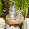 Whimsical Peek-A-Boo Garden Bunnies Decor - Perfect for Spring and Easter Decorations