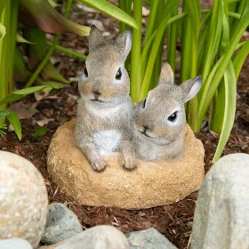 Whimsical Peek-A-Boo Garden Bunnies Decor - Perfect for Spring and Easter Decorations