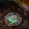 Radiant Sun and Moon Glow-in-the-Dark Garden Stepping Stone
