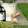 Adorable Mom and Baby Rabbit Figurine for Playful Decor