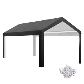 19.6' x 9.7' Carport Roof, UV Resistant Canopy Replacement, Fits 84C-378V00 and 84C-206 Series, Dark Gray