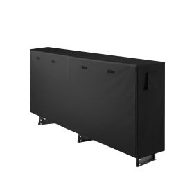 VEVOR Firewood Rack with Waterproof Cover, 8 ft Outdoor Firewood Holder, 1/2 Cord Storage Metal Log Holder, 660lb Max Weight Capacity, Top Covere