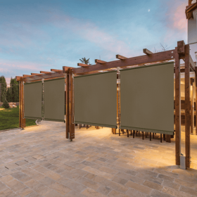 7'X8' walnut HDPE spliced roller shutter