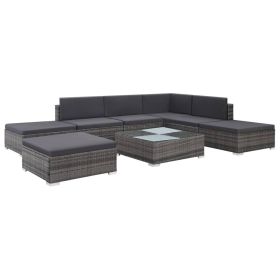 Sofa Set Grey and Dark Grey