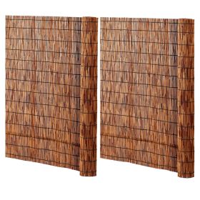 VEVOR Natural Reed Fencing, 4 ft x 16.4 ft, 2 Pack Reed Screen Curtain Balcony Reed Fence Roll for Outdoor Backyard Patio