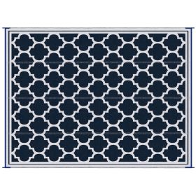 Outsunny Reversible Outdoor Rug Carpet, 9' x 18' Waterproof Plastic Straw Rug, Portable RV Camping Rugs with Carry Bag, Large Floor Mat for Backy