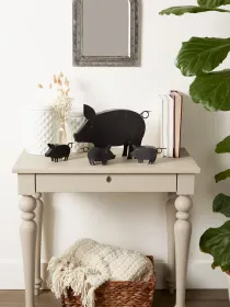 Realistic Pig and Piglets Sculpture - Farm Animal Decor for Home and Garden